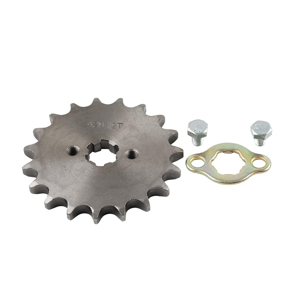 Rbanna1 Front Sprocket 10T to 19T 428 Chain 17mm 1 Pc for 110cc 125cc 140cc ATV Pit Dirt Quad Bike 19T