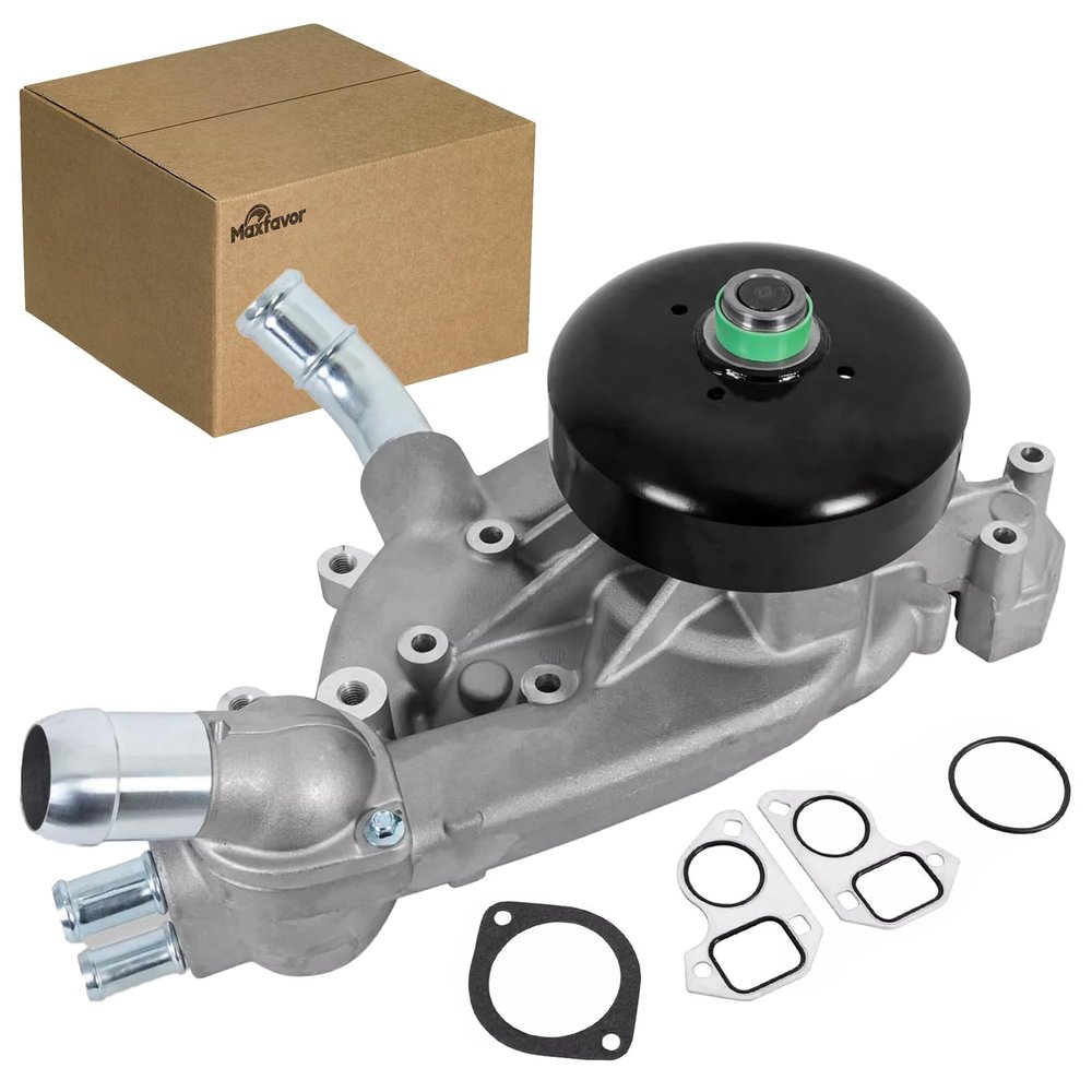 Maxfavor 45005 AW5104 Engine Water Pump with Thermostat for 99-2006 Chevy Silverado/Tahoe/Express, 1999-06 GMC Envoy/Sierra/Yukon XL, 03-06 Cadillac Escalade, Workhorse Saab 4.8 5.3 6.0L Water Pump