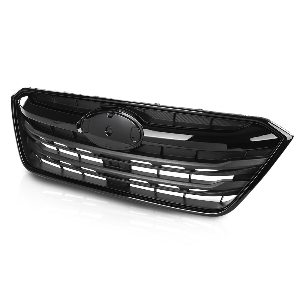 LQI Front Bumper Grille Grill Compatible with Subaru Outback 2020-2022 91121AN08A SU1200189 Glossy Black