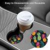Car Coaster Absorbent Coaster for Cup Holders 2 PCS Tropical Pineapple Car Cup Coaster Non-Scratch Cork Base Drink Coasters for Auto Accessories view 4