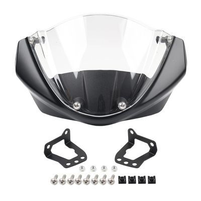 Bacar Front Sport Fairing Windscreen Windshield 1 Pc for Ducati Monster 696 795 796 M1100 All Years Black and Clear