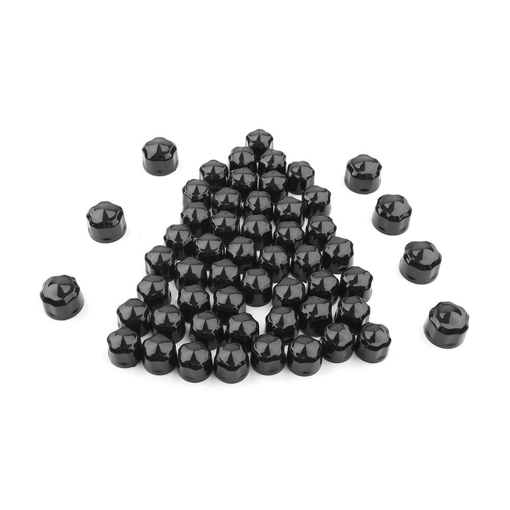 Cnswee6 Black 56 pcs Motorbike Bolt Toppers Cap Set Bolt Head Covers Kit for Harley -Davidson for Touring for Softail Models 1999-2017