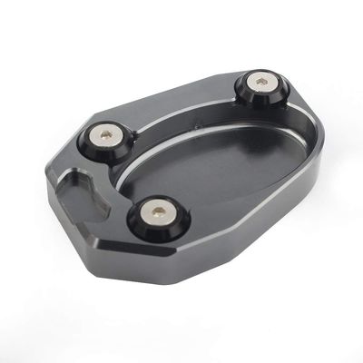 Cnswee6 Motorcycle Aluminum Kickstand Pad Foot Side Stand Extension Pad Support Plate for Kawasaki ZX10R/ ER6N/ ER6F/ ZX6R, Gray