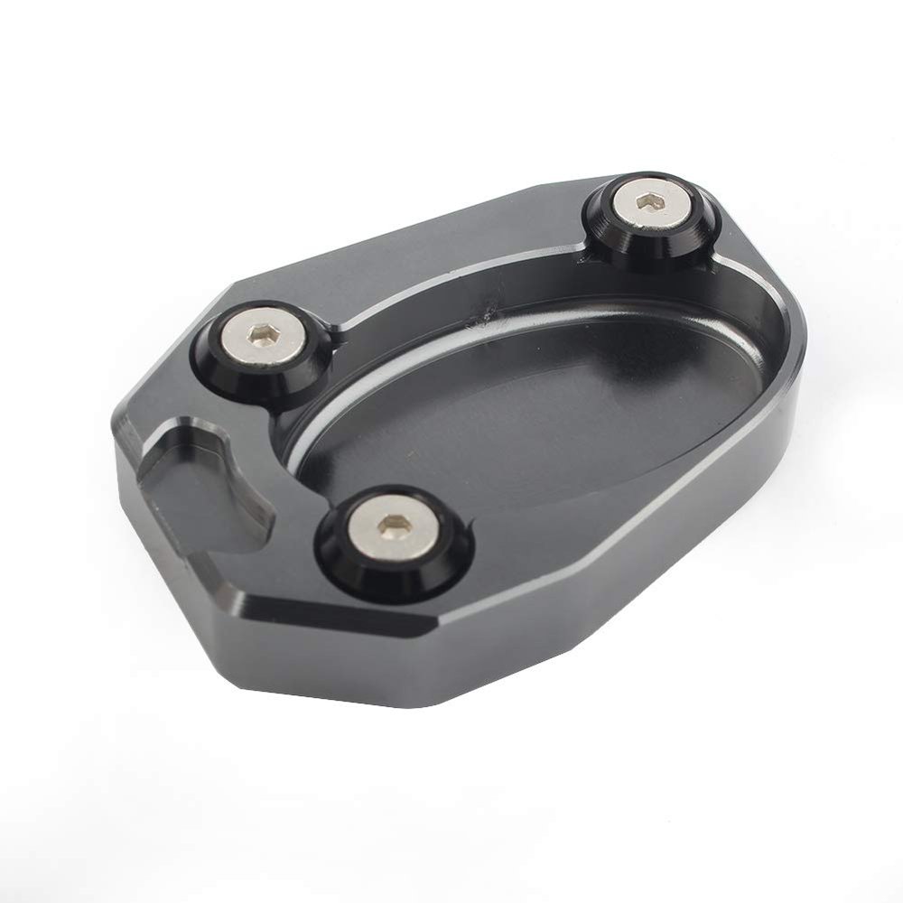 Cnswee6 Motorcycle Aluminum Kickstand Pad Foot Side Stand Extension Pad Support Plate for Kawasaki ZX10R/ ER6N/ ER6F/ ZX6R, Gray