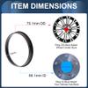 INFINAUTO 70.1mm to 68.1mm Car Wheel Hub Centric Rings Black Polycarbonate Wheels Center Shaft Shock Absorbing Hubrings 4 Pcs view 3