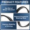 INFINAUTO 70.1mm to 68.1mm Car Wheel Hub Centric Rings Black Polycarbonate Wheels Center Shaft Shock Absorbing Hubrings 4 Pcs view 4