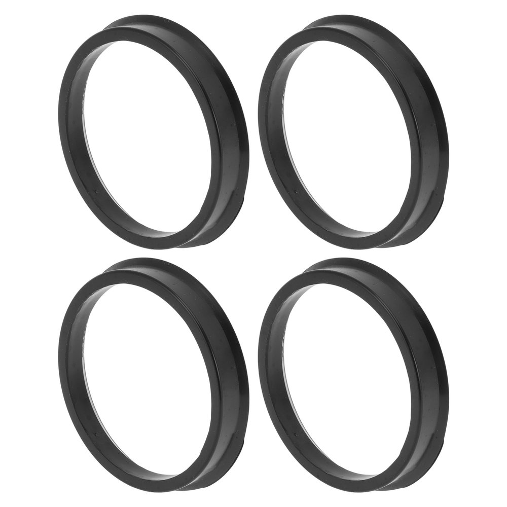 A ABSOPRO 66.1mm to 58.6mm Car Wheel Hub Centric Rings Black Polycarbonate Wheels Center Shaft Shock Absorbing Hubrings 4 Pcs