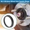 A ABSOPRO 66.1mm to 58.6mm Car Wheel Hub Centric Rings Black Polycarbonate Wheels Center Shaft Shock Absorbing Hubrings 4 Pcs view 2