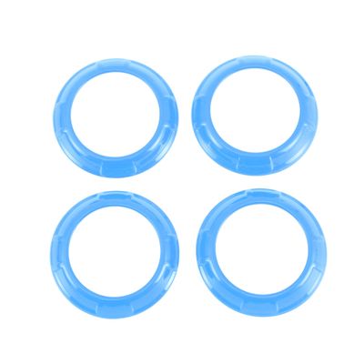 REPAIROCK 4 Pcs AC Vent Dashboard Decoration Rings for Jeep Wrangler JK JKU 2011-2017 Air Conditioner Air Outlet Vent Cover Ring ABS Light Blue