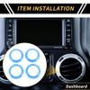 REPAIROCK 4 Pcs AC Vent Dashboard Decoration Rings for Jeep Wrangler JK JKU 2011-2017 Air Conditioner Air Outlet Vent Cover Ring ABS Light Blue view 2