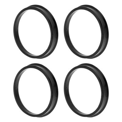 INFINAUTO 71.1mm to 63.4mm Car Wheel Hub Centric Rings Black Polycarbonate Wheels Center Shaft Shock Absorbing Hubrings 4 Pcs