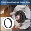 INFINAUTO 71.1mm to 63.4mm Car Wheel Hub Centric Rings Black Polycarbonate Wheels Center Shaft Shock Absorbing Hubrings 4 Pcs view 2