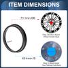 INFINAUTO 71.1mm to 63.4mm Car Wheel Hub Centric Rings Black Polycarbonate Wheels Center Shaft Shock Absorbing Hubrings 4 Pcs view 3