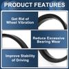 INFINAUTO 71.1mm to 63.4mm Car Wheel Hub Centric Rings Black Polycarbonate Wheels Center Shaft Shock Absorbing Hubrings 4 Pcs view 4