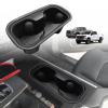Muslogy Center Console Cup Holder Inserts Compatible with 2022-2025 2026 Chevy Silverado & GMC Sierra Accessories Middle Console Drink Holder TPE Organizer Non-Slip Drink Stopper(Bucket Seat Only) view 1