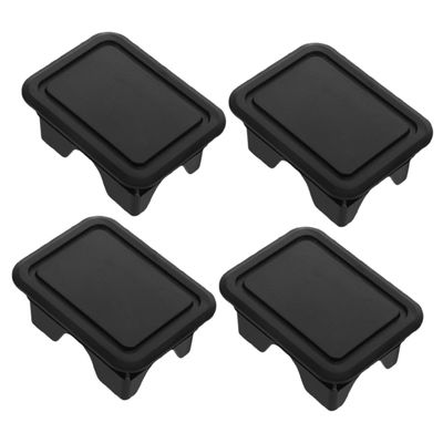 OUNONA 4pcs Stake Pocket Covers for Truck Bed Durable Hole Plugs Compatible with Ram Weather-Resistant Protection for Truck Bed Rail Easy to Install