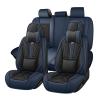 BYXN Car Seat Cover for Nissan Frontier 1998-2026,Driver's Seat Covers,Hard-Wearing Nappa Leather Seat Cover,Non-Slip Leather Seat Covers(Luxury 5 Seat/Black&Blue) view 1