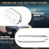 YALNORVA for Toyota Key Fob Cover with Keychain, Key Fob Case Cover Fits for Toyota Camry Avalon 4 Runner Sequoia Prius Sienna Solara Valon Matrix Car Accessories Smart Key, White view 3