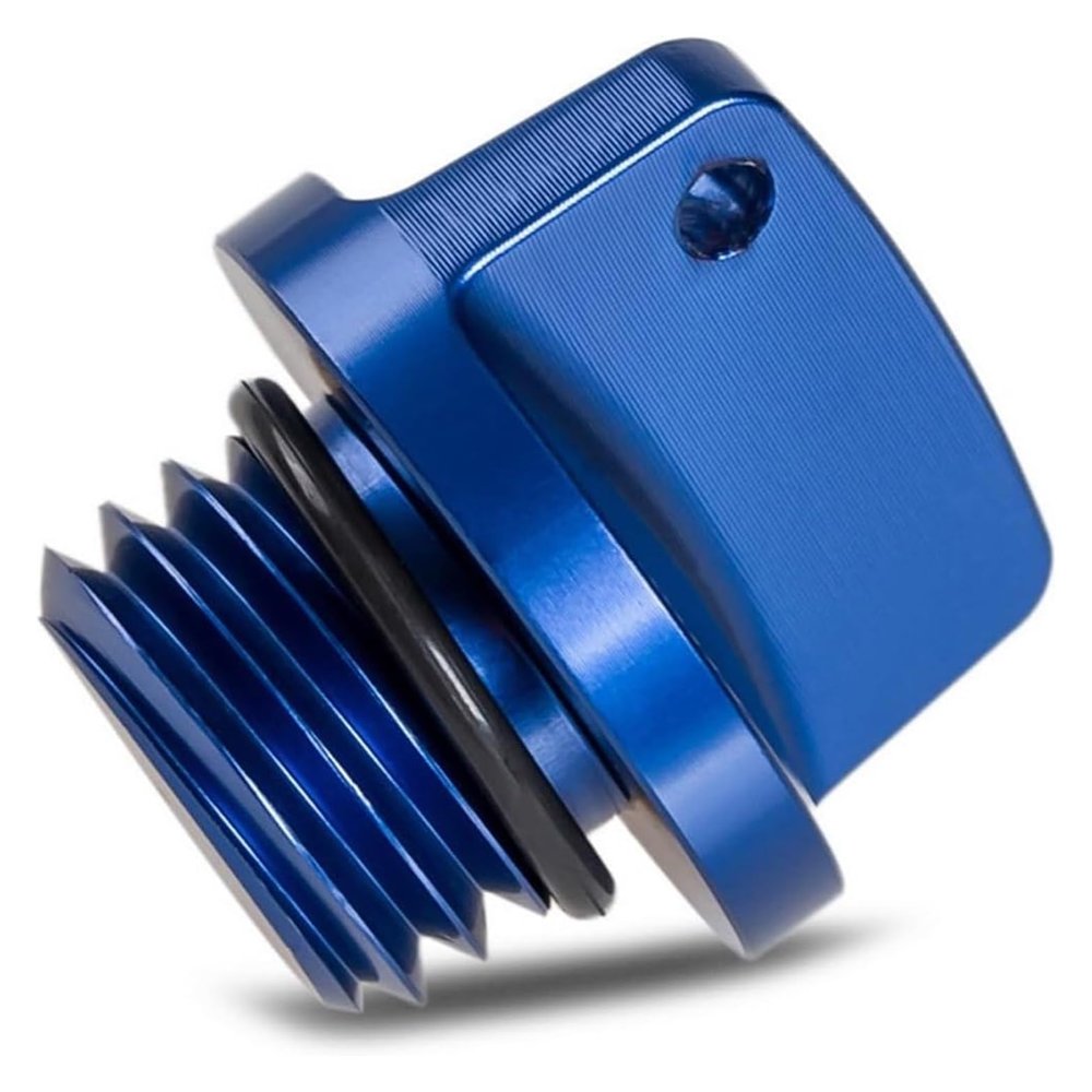 CNC Aluminum Oil Cap Screw Universal Modified Motorcycle Oil Cap Accessory Compatible with CRF150R TRX450R/RX CRF1000L CB500F VTR1000F X-4(Blue)