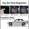 MINGZAIQIPEI Car Vent Storage Organizer, Rhinestone Car Vent Leather Pocket, Auto Storage Box for Phone Coin Key Sunglasses, Sparkly Car Accessories for Women (Pink) view 3