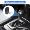 VekAuto 1 Pcs Gear Shift Knob Cover for Volkswagen Taos 2022-2023 Anti-Slip Faux Leather Black Carbon Fiber Blue Stick Shifting Handle Protector view 3