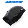 VekAuto 1 Pcs Gear Shift Knob Cover for Volkswagen Taos 2022-2023 Anti-Slip Faux Leather Black Carbon Fiber Blue Stick Shifting Handle Protector view 4