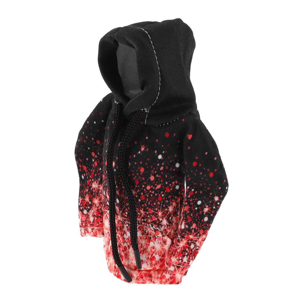 RATCHROLL 1 Pc Universal Gear Shift Knob Cover Automotive Manual Stick Shifting Handle Protector Flower Hoodie Style Black,Red Polyester