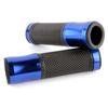 MotorToGo Blue CNC Aluminum 7/8" Handlebar Open-End Rubber Gel Grips for 2001 Buell Blast P3 view 2