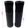 MotorToGo Black CNC Aluminum 7/8" Handlebar Open-End Rubber Gel Grips for 2000 Kawasaki Super Sherpa 250 KL250G view 4