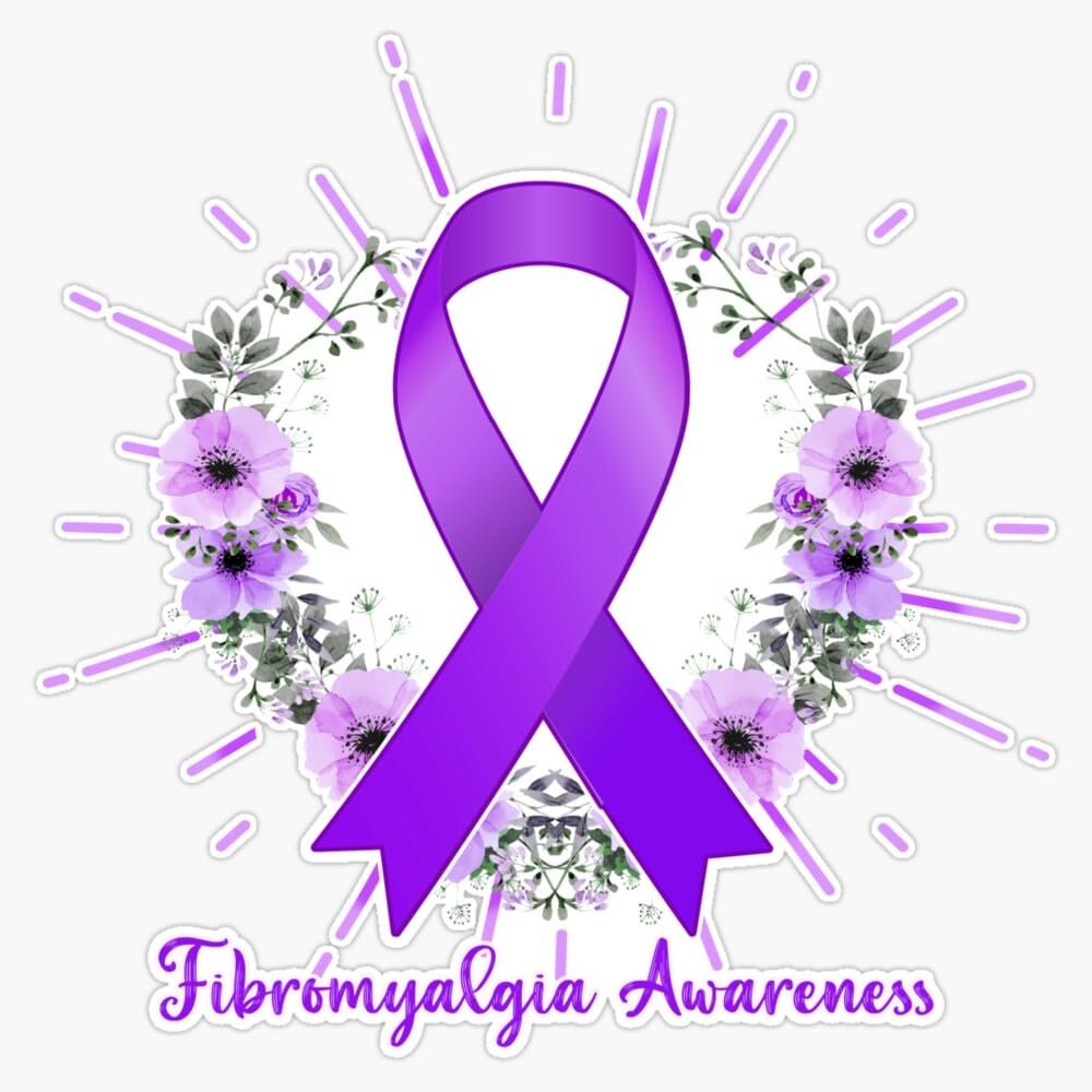 Magnet Fibromyalgia Awareness Magnetic Vinyl Sticker 5"