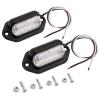 Justech 2PCS 4LED License Plate Lights, 12V 24V Black Tag Lamp view 1