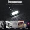 Justech 2PCS 4LED License Plate Lights, 12V 24V Black Tag Lamp view 2