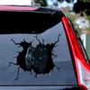 Panther Stickers, Black Leopard Stickers - 3D Realistic Large Wild Cat Stickers, Cracking Black Cat Sticker, Vinyl Decals Cool Bumper Stickers for Cars Window Walls HN55 view 1