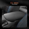 CDEFG for Ford Mustang 2024-2025 2026 Center Console Cover Armrest Box Cover for Mustang 2024 2025 2026 Accessories Console Arm Rest Protector White Line view 2