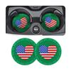 AUCELI 2PCS American Flag Car Cup Holder Coasters, Green view 1