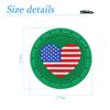 AUCELI 2PCS American Flag Car Cup Holder Coasters, Green view 2