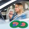 AUCELI 2PCS American Flag Car Cup Holder Coasters, Green view 4