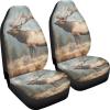 Allhaitong Stylish 3D Printed Car Seat Covers for Front Seats Durable Easy to Install 2-Piece Set Elk Print view 3