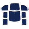 Window Blind Kit Compatible with VW Caddy (Third Generation) (Years 2004-2020) (Full Set with Tailgate) with Backing Colour in Navy, Reversible view 2