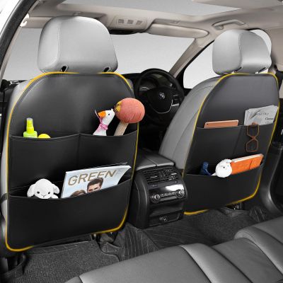 Sanwom Car Seat Back Protector for Kids - Backrest Protector Prevents Damage from Kicking, Universal Fit Seat Protector with Anti-Slip Design, Shields Against Scratches & Footprints