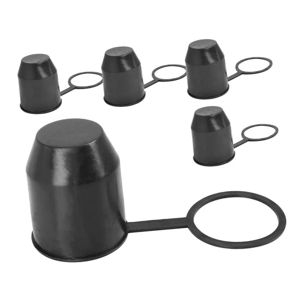 5pcs Universal Trailer Hitch Ball Covers Waterproof Black Protector