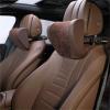 Automotive four-way adjustable headrests Compatible For Mercedes-Benz Audi mechanical headrests, tumbled leather headrests universal models(Carbon fiber d) view 3