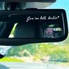 Set 2Pcs Give Em' H*ll Darling Rearview Mirror Decal Funny Sarcasm, Western, Motivation Decals, Water Bottle Laptop Sticker Vinyl Waterproof 4x0,6 Inches Decal Gift for Mom Dad Friend view 1