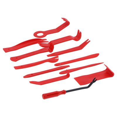 NDNCZDHC 16PCS Trim Removal Tool Kit No Scratch Car Trim Removal Tool Kit for Car Door Panel Instrument Desk Instrument Panel (Red)