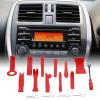 NDNCZDHC 16PCS Trim Removal Tool Kit No Scratch Car Trim Removal Tool Kit for Car Door Panel Instrument Desk Instrument Panel (Red) view 2