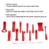 NDNCZDHC 16PCS Trim Removal Tool Kit No Scratch Car Trim Removal Tool Kit for Car Door Panel Instrument Desk Instrument Panel (Red) view 4