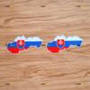 Slovak Slovakia Flag Map Sticker Decal Vinyl Slovakian - 2 Pack Reflective 4" - for Car Boat Laptop Cup view 1