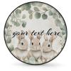 Joyousleap Easter Bunny Custom Spare Tire Cover, Personalized Wheel Tire Cover Fit for SUV Camper Truck Travel RV Trailer 14", Spring Sage Green Leaf view 1
