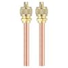uxcell 2Pcs Access Service Valves, 1/4" OD x 2.68" Length Brass Copper Refrigerant Filling Access Valves Air Conditioner Charge Needle Valve for HVAC Systems Repair view 1