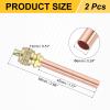 uxcell 2Pcs Access Service Valves, 1/4" OD x 2.68" Length Brass Copper Refrigerant Filling Access Valves Air Conditioner Charge Needle Valve for HVAC Systems Repair view 2